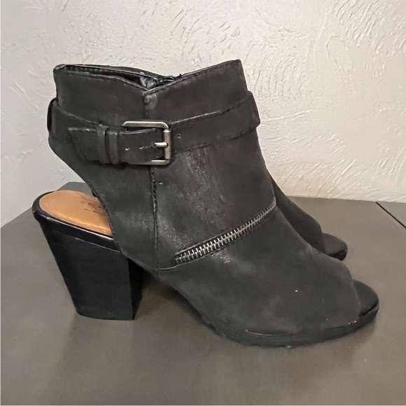 Sonoma stacked heel open toe lug sole booties women’s size 9.5 new with flaw - Picture 2 of 8